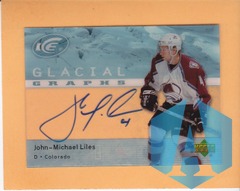 2007-08 Upper Deck Ice Glacial Graphs John-Michael Liles #GG-JL Auto Acetate
